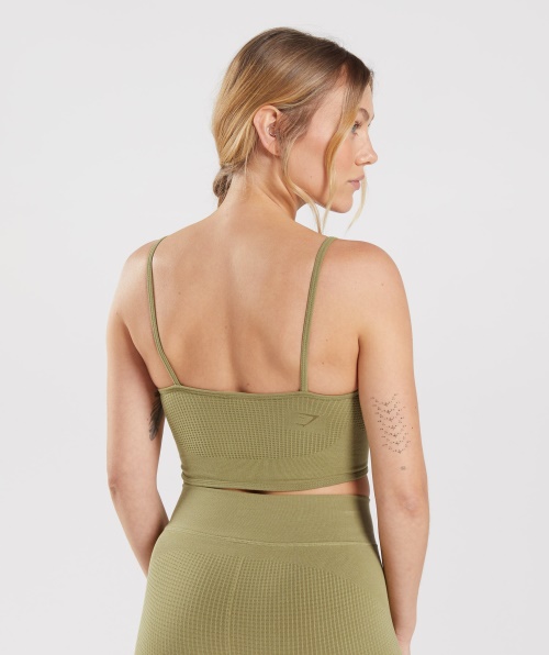 Gymshark Pausa Sem Costura Bralette Griffin Verde