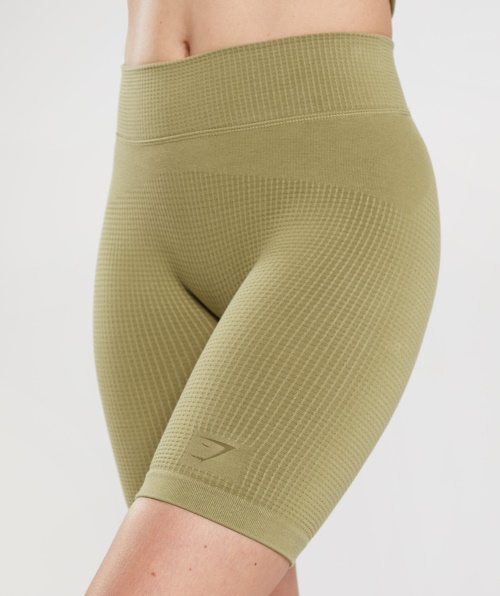 Gymshark Pause Calção De Ciclismo Sem Costura Griffin Verde