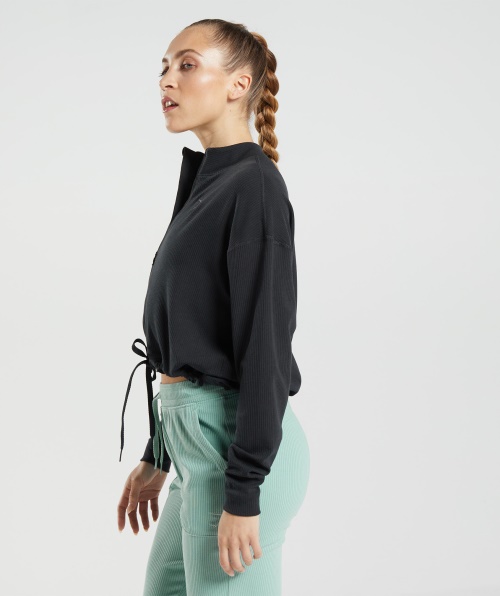 Jaqueta Com Zíper Gymshark Pause Preta