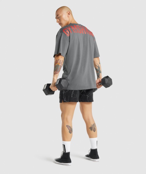 Camiseta Gymshark Power Cinza Carvão