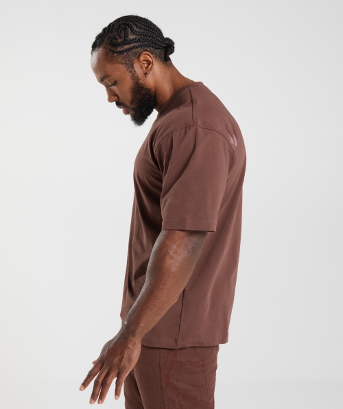 Camiseta Gymshark Power Marrom Cereja