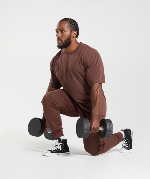 Camiseta Gymshark Power Marrom Cereja