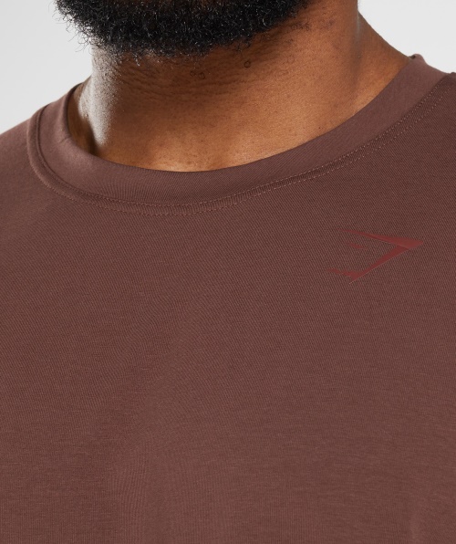 Camiseta Gymshark Power Marrom Cereja