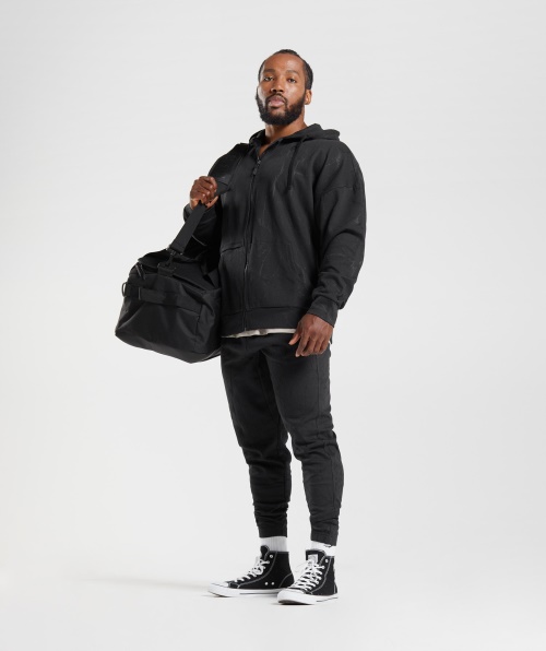 Moletom Com Capuz Com Zíper Gymshark Power Estampado Preto