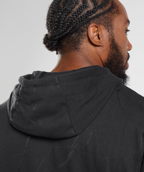 Moletom Com Capuz Com Zíper Gymshark Power Estampado Preto