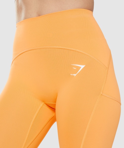 Legging De Malha De Pulso Gymshark Laranja Damasco