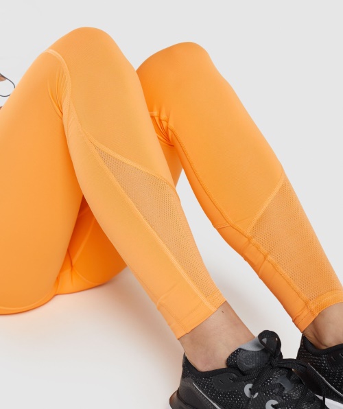 Legging De Malha De Pulso Gymshark Laranja Damasco