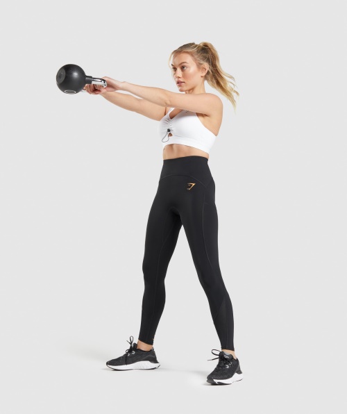 Legging De Malha De Pulso Gymshark Preta