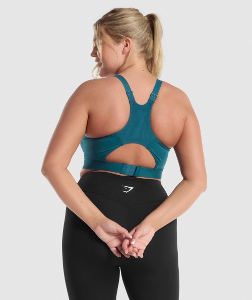 Sutiã Esportivo Com Costas Gymshark Racer Azul-petróleo
