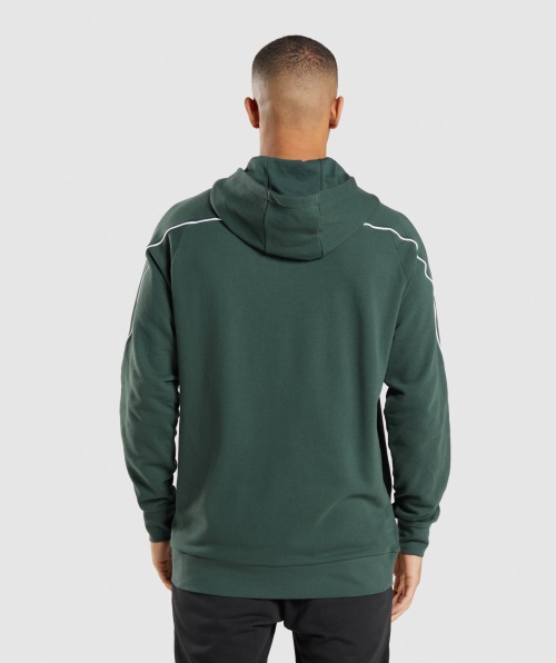 Moletom Com Capuz Gymshark Obsidiana Verde-branco