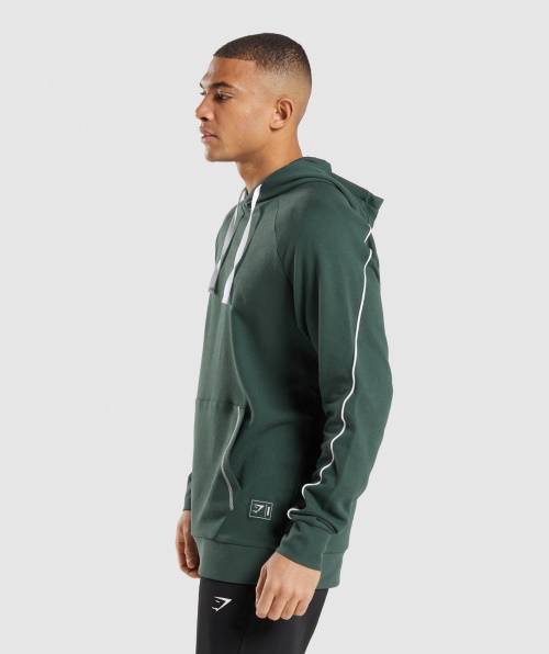 Moletom Com Capuz Gymshark Obsidiana Verde-branco