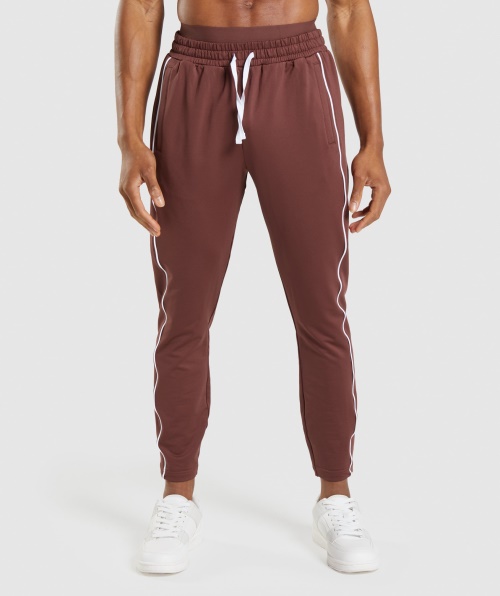 Gymshark Recreio Jogger Cereja Marrom-branco