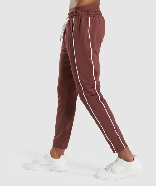Gymshark Recreio Jogger Cereja Marrom-branco