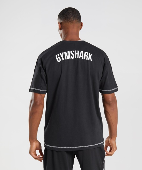 Camiseta Gymshark Recesso Preto E Branco