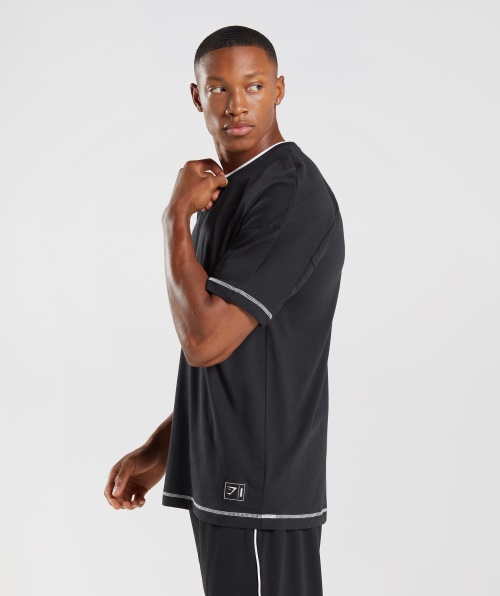 Camiseta Gymshark Recesso Preto E Branco