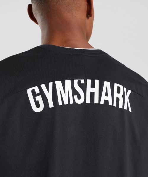 Camiseta Gymshark Recesso Preto E Branco