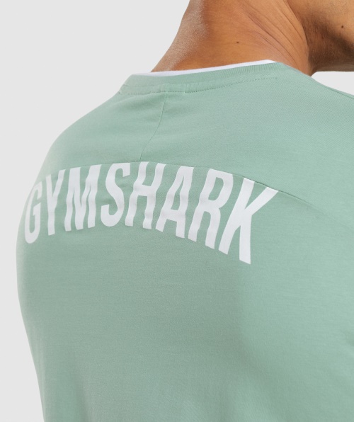 Camiseta Gymshark Recesso Maya Azul-branca