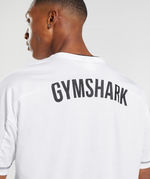 Camiseta Gymshark Recesso Branco-preto
