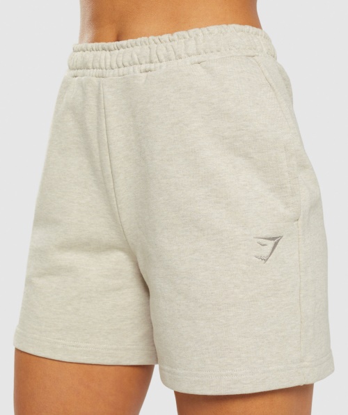 Gymshark Descanso Dia Suéter Shorts Areia Marl