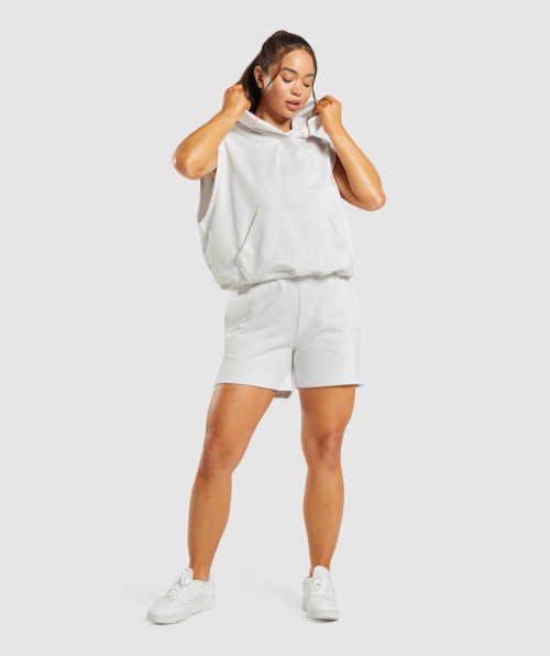 Moletom Com Capuz Sem Mangas Para O Dia De Descanso Gymshark Cloud Marl