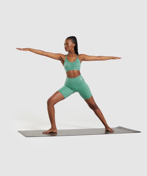 Sutiã Esportivo Com Babados Gymshark Verde Alpino