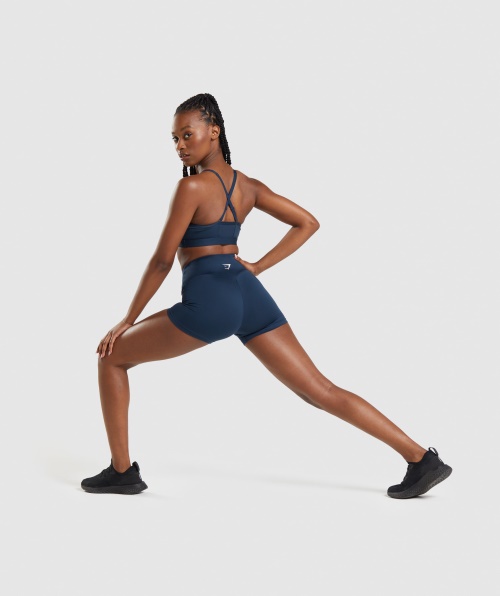 Sutiã Esportivo Com Pregas Gymshark Marinho