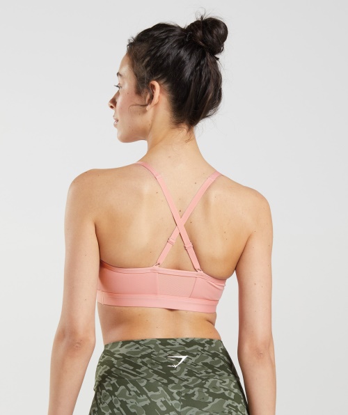 Sutiã Esportivo Com Babados Gymshark Paige Rosa