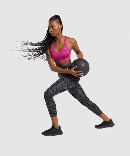 Gymshark Sutiã Esportivo Com Gola Redonda Dragão Rosa