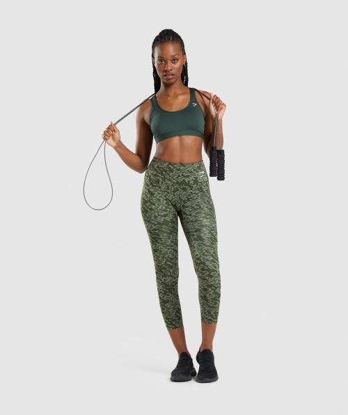Sutiã Esportivo Gymshark Decote Redondo Verde Obsidiana