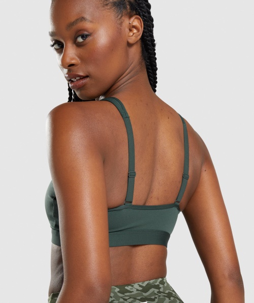 Sutiã Esportivo Gymshark Decote Redondo Verde Obsidiana