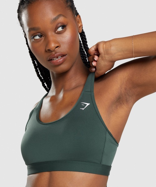 Sutiã Esportivo Gymshark Decote Redondo Verde Obsidiana