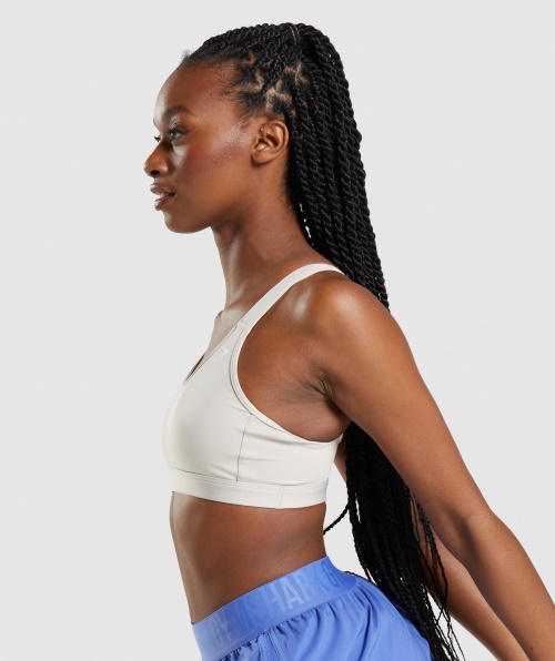 Sutiã Esportivo Gymshark Gola Redonda Seixo Cinza