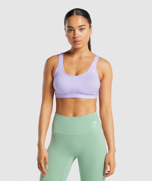 Gymshark Sutiã Esportivo De Treinamento Com Decote Redondo Roxo Claro