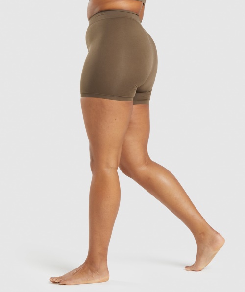 Boxers Sem Costura Gymshark Nogueira Marrom