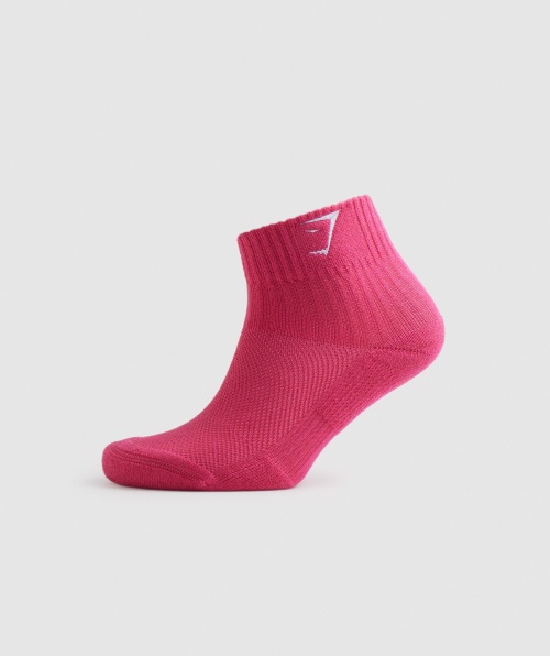 Gymshark Meias Bordadas Sharkhead 2 Unidades De Hibisco Rosa-damasco Laranja