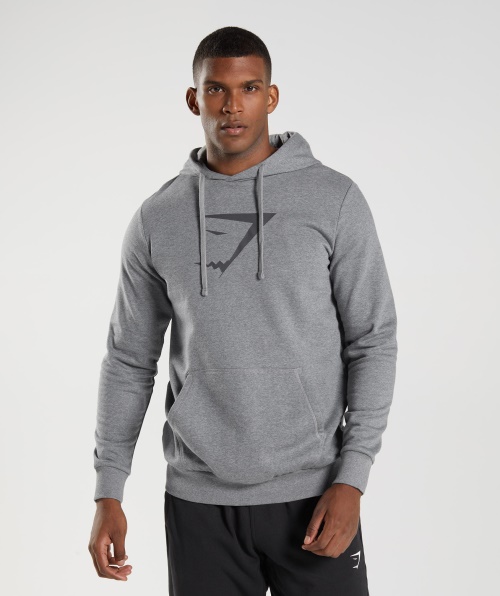 Moletom Com Capuz Com Enchimento De Cabeça De Tubarão Gymshark Charcoal Grey Marl