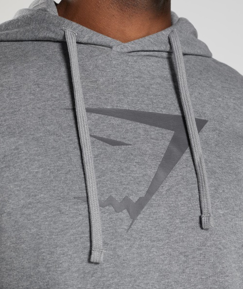 Moletom Com Capuz Com Enchimento De Cabeça De Tubarão Gymshark Charcoal Grey Marl