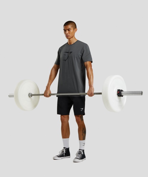 Camiseta Com Preenchimento De Cabeça De Tubarão Gymshark Carvão