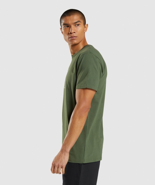Camiseta Verde Com Preenchimento De Cabeça De Tubarão Gymshark