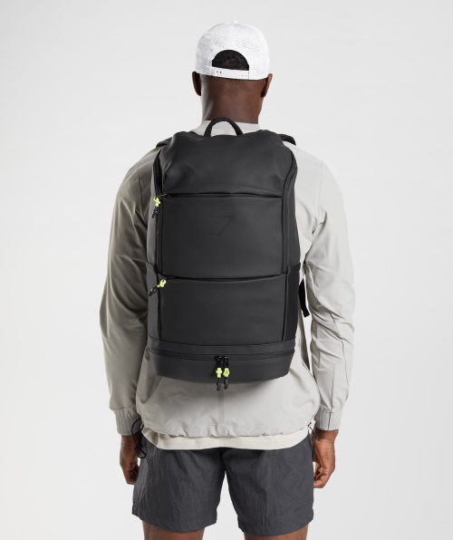 Mochila Gymshark Elegante Preto Reativo Verde