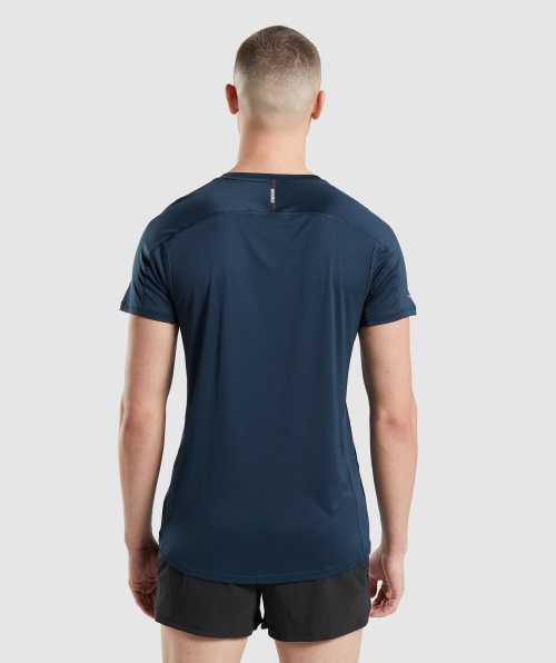 Camiseta Gymshark Speed Evoluir Azul Marinho