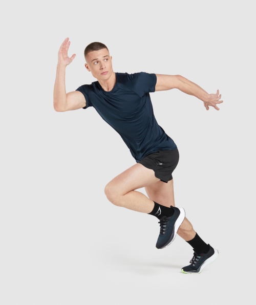 Camiseta Gymshark Speed Evoluir Azul Marinho