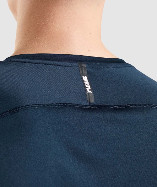 Camiseta Gymshark Speed Evoluir Azul Marinho