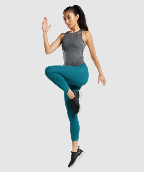 Gymshark Speed Tank Black-charcoal Marl