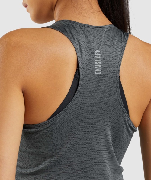 Gymshark Speed Tank Black-charcoal Marl