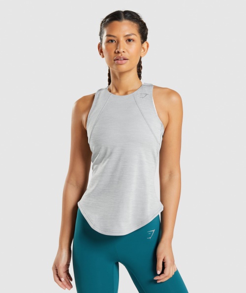 Gymshark Speed ​​Tank Smokey Grey-Green Marl
