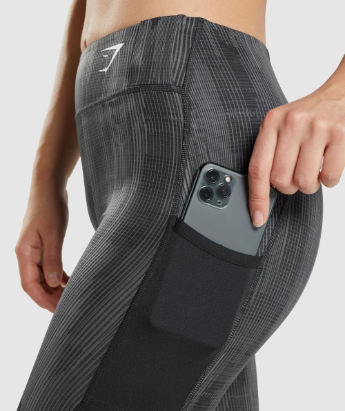 Legging Esportiva Gymshark Estampa Preta