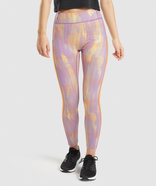 Leggings Esportivas Gymshark Estampa Laranja