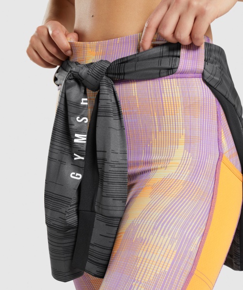 Leggings Esportivas Gymshark Estampa Laranja