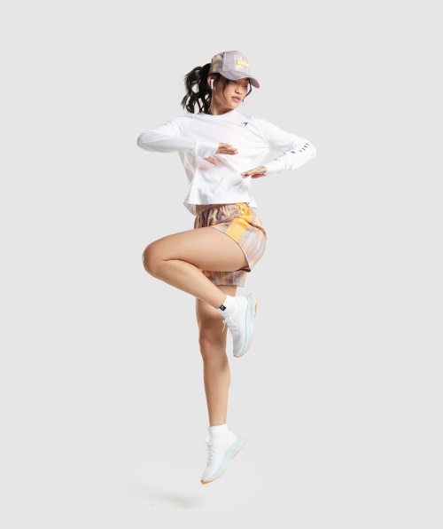 Camiseta Branca De Manga Comprida Esporte Gymshark